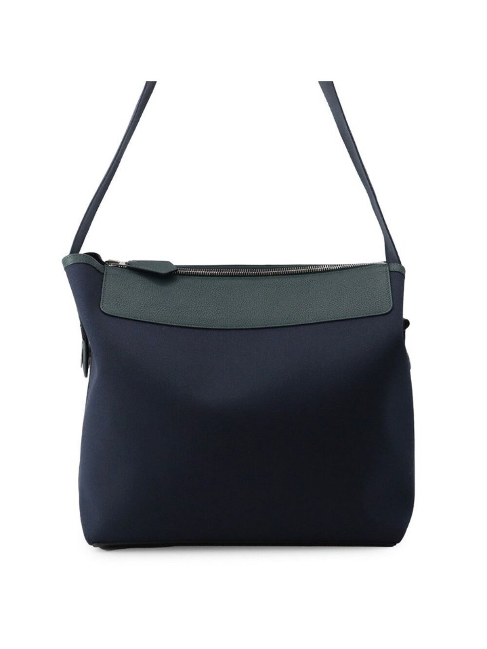 Hermes Tote Fourre Tout M S Blue Marine Vert Moyen Toile Military Togo